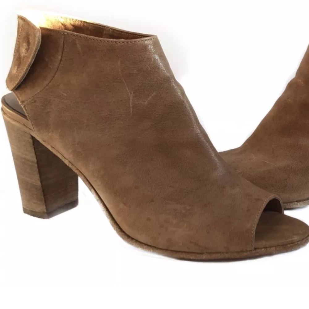 Pied A Terre Lindt Stacked Heel Sandal Brown 41 10